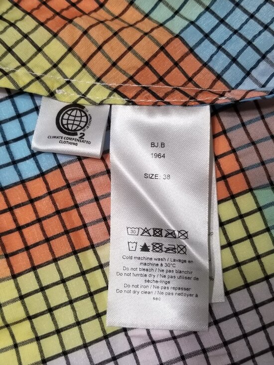 🌈NWT GANNI Multi-Color Seersucker Check Smocked Long Dress Size EU 38, 40 $285 - Picture 15 of 16